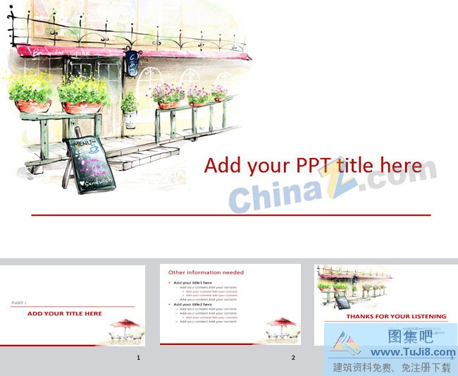 PPT模板,PPT模板免费下载,免费下载,美丽花园ppt模板下载