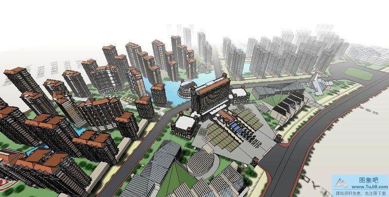 城市商业综合体,城市商业综合体sketchup模型,城市综合体设计方案,综合体su模型,计sketchup模型,70多个城市商业综合体设计sketchup模型.zip