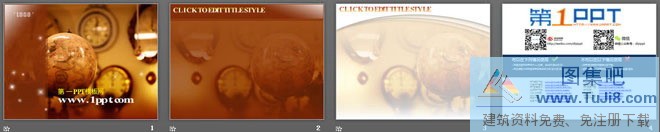 古典PPT模板,咖啡色PPT模板,地球仪PPT模板,地球仪时钟背景的古典PPT模板,时钟PPT模板,红色PPT模板,钟表PPT模板,地球仪时钟背景的古典幻灯片模板