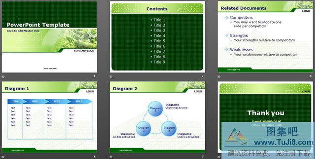 PPT模板,植物PPT模板,经典绿色植物PPT模板,经典绿色植物PPT模板下载