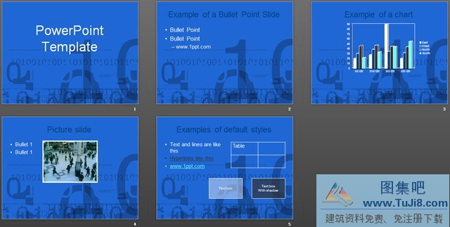 抽象PPT模板,时钟PPT模板,艺术PPT模板,蓝色PPT模板,蓝色数字抽象PPT模板,蓝色数字抽象PPT模板下载