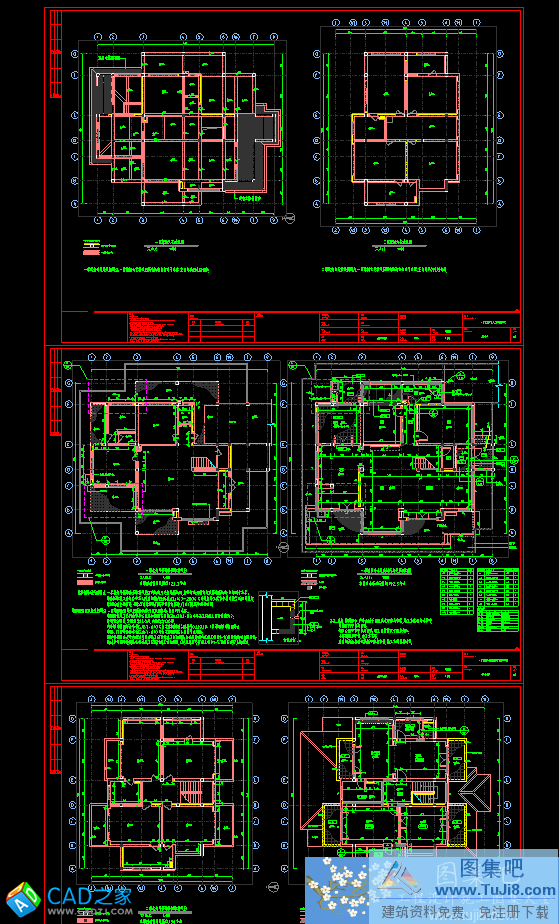 autocad图,CAD施工图,工程cad图,建筑CAD图,施工图,震害,高尔夫标准图集,珠海豪华高尔夫别墅CAD施工图(装饰+水电图)