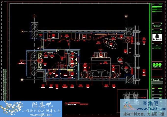 autocad图,CAD施工图,工程cad图,建筑CAD图,施工图,样板房标准图集,踢脚,KCA天津圣瑞吉酒店样板房CAD施工图