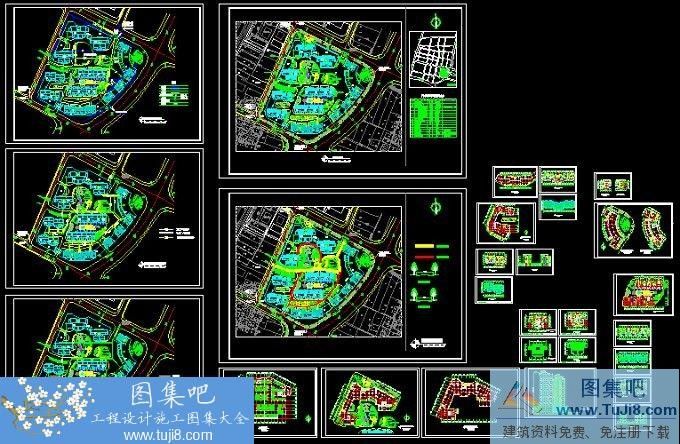 [张正禄,autocad图,CAD施工图,工程cad图,建筑CAD图,某地标准图集,设计图,某地花园综合区住宅楼详细规划设计图含效果图