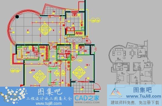 autocad图,CAD施工图,工程cad图,建筑CAD图,报警,施工图,样板房标准图集,梁志天上海浦东滨江兰庭A型样板房施工图