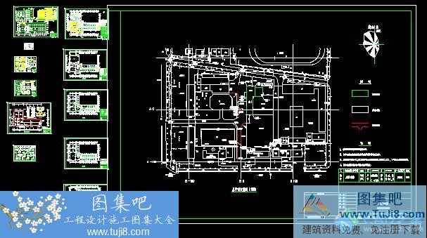 autocad图,CAD施工图,办公楼,吊顶,工程cad图,平面标准图集,建筑CAD图,电力大队办公楼总平面布置图