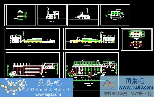 autocad图,CAD施工图,图纸标准图集,工程cad图,建筑CAD图,施工图,汽车站,某汽车站建筑施工图CAD图纸