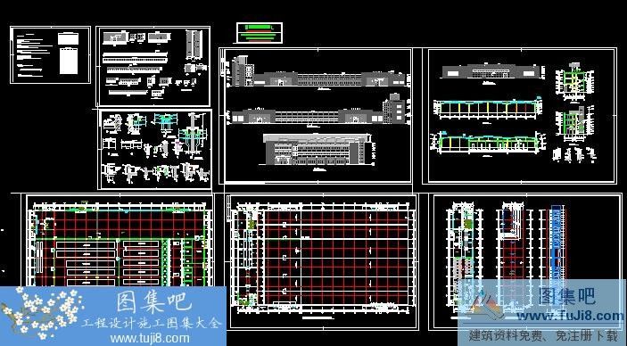 autocad图,CAD施工图,工程cad图,建筑CAD图,施工图,设计图,钢结构标准图集,某钢结构车间建筑设计图CAD施工图