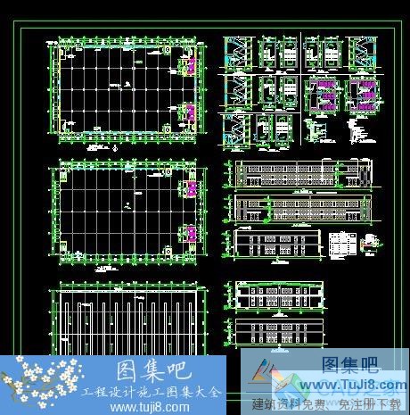 autocad图,CAD施工图,二层,工程cad图,建筑CAD图,施工图,长江标准图集,某二层车间建筑施工图