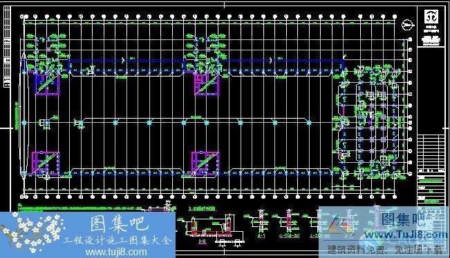 autocad图,CAD施工图,工程cad图,建筑CAD图,施工图标准图集,花牙子,虹桥机场,上海虹桥机场货运站结构施工图